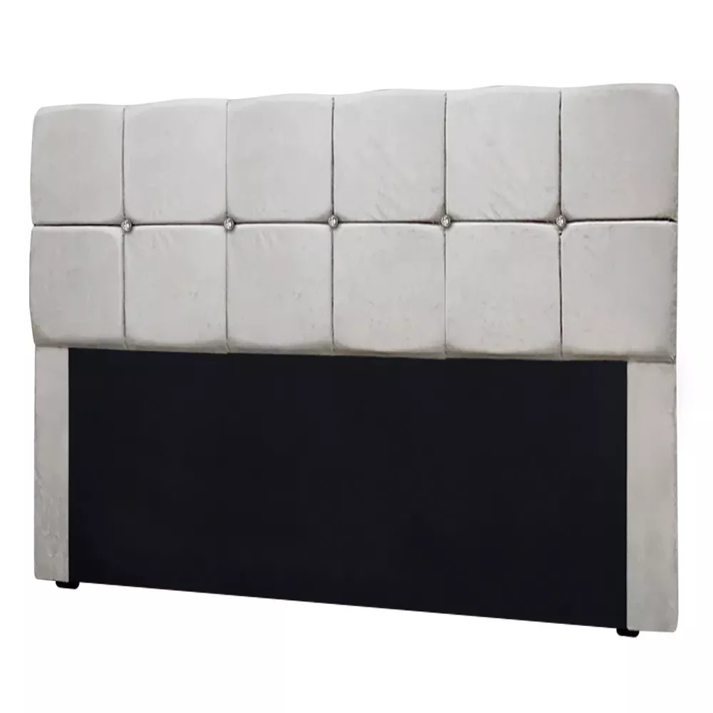 Image 9 of 10 of Conjunto Cabeceira Mila + Calçadeira Munique 1,95 Veludo Bege - Speciale Home