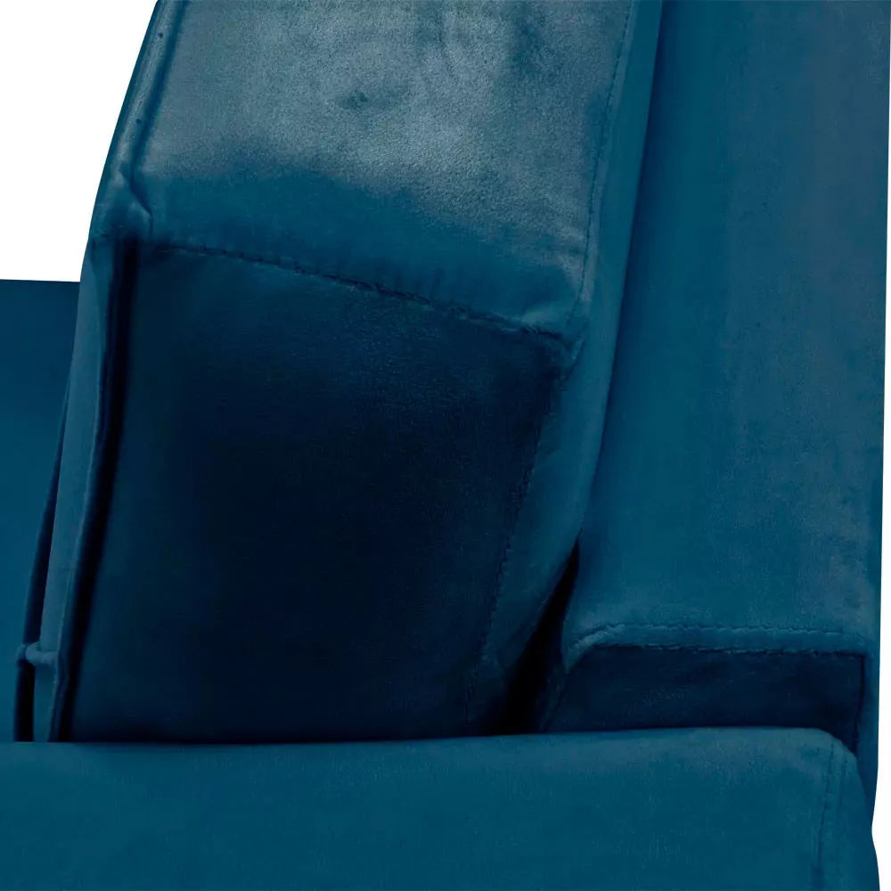 Image 5 of 6 of Poltrona Decorativa Sarah Veludo Azul - Speciale Home