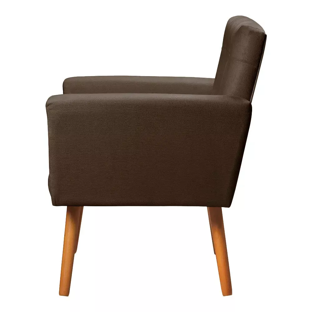 Image 4 of 7 of Poltrona Decorativa Sabrina Veludo Marrom Chocolate - Speciale Home
