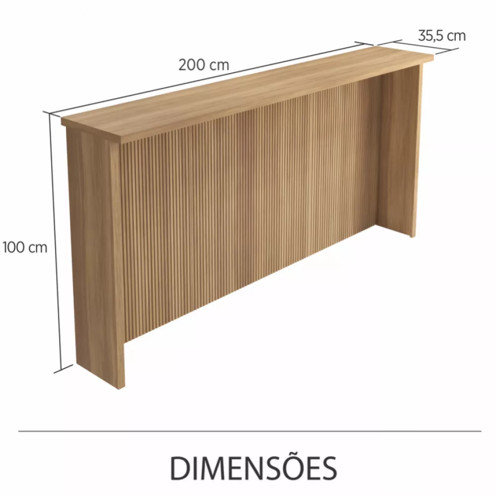 Image 1 of 2 of Painel Ilha Canelado Nesher 200cm 100 Mdf