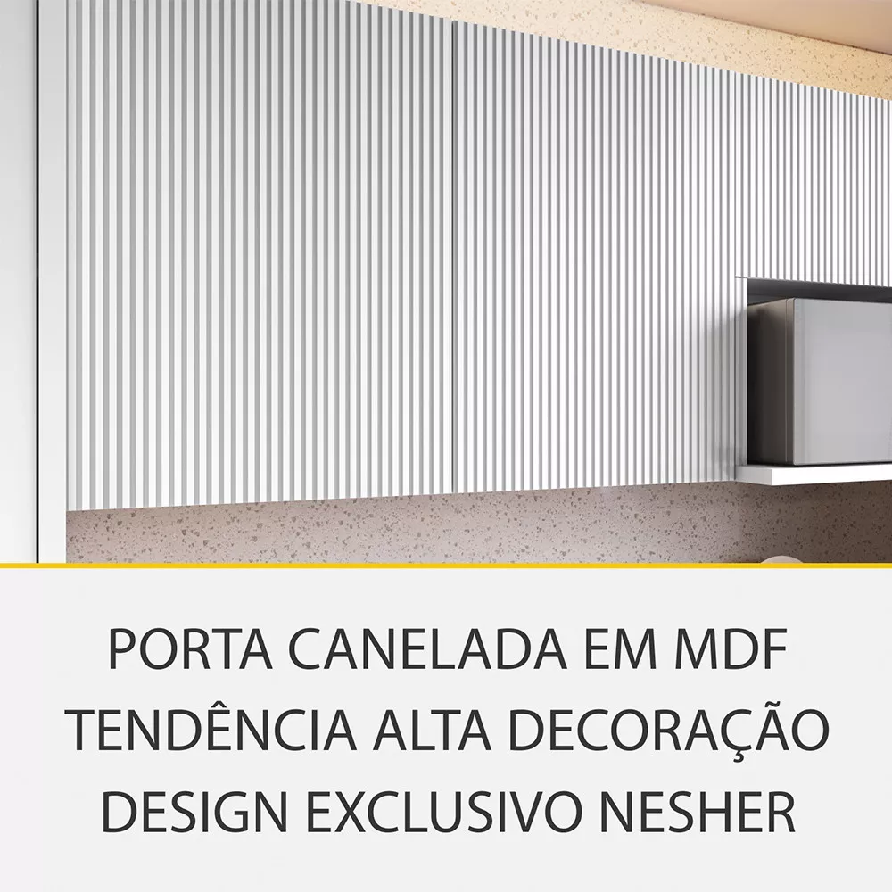 Image 4 of 15 of Cozinha 7 Peças Ripado Rainha 100 MDF