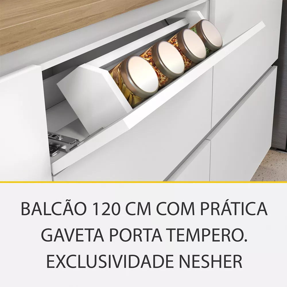 Image 9 of 15 of Cozinha 7 Peças Ripado Rainha 100 MDF