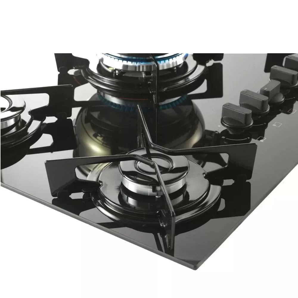 Image 1 of 3 of Cooktop 5 Bocas Fischer Fit Line Mesa de Vidro com Acendimento Automático