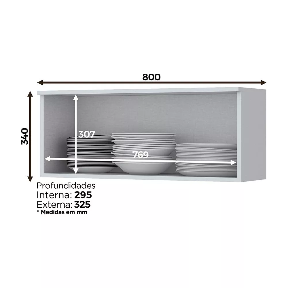 Image 0 of 2 of Armário de Cozinha Henn Americana 1 Porta Basculante 80 cm C354-05