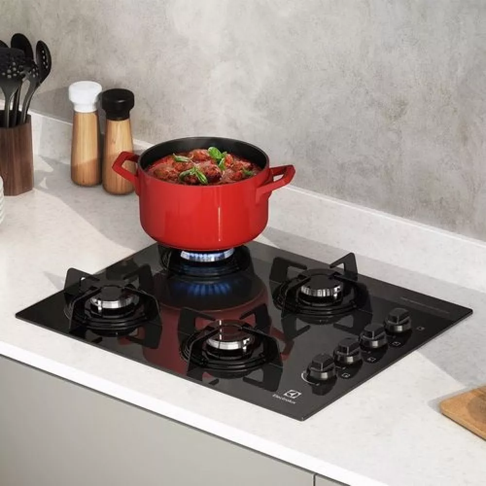 Image 1 of 3 of Cooktop Electrolux 4 Bocas Acendimento Automático KE4GP