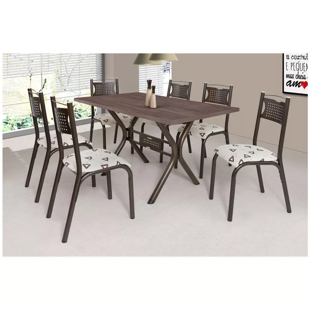 Image 1 of 2 of Conjunto de Mesa com 6 Cadeiras Ciplafe Poeme