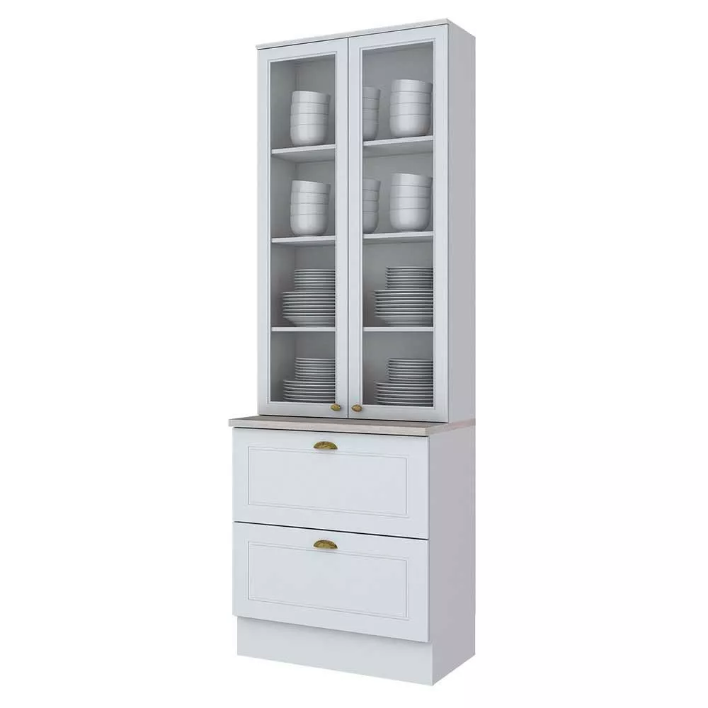 Image 0 of 2 of Cristaleira Henn Americana 2 Portas 2 Gavetas SD C357-05