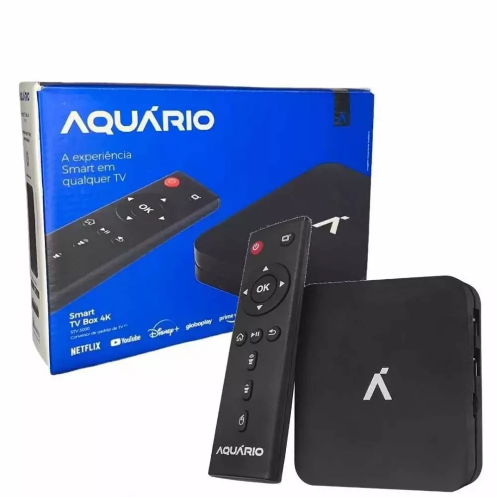 Image 0 of 5 of Smart Box Aquário Android TV STV-3000