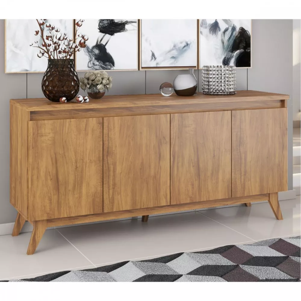 Image 0 of 4 of Aparador Buffet Filipe 4 Portas Imbuia Viero