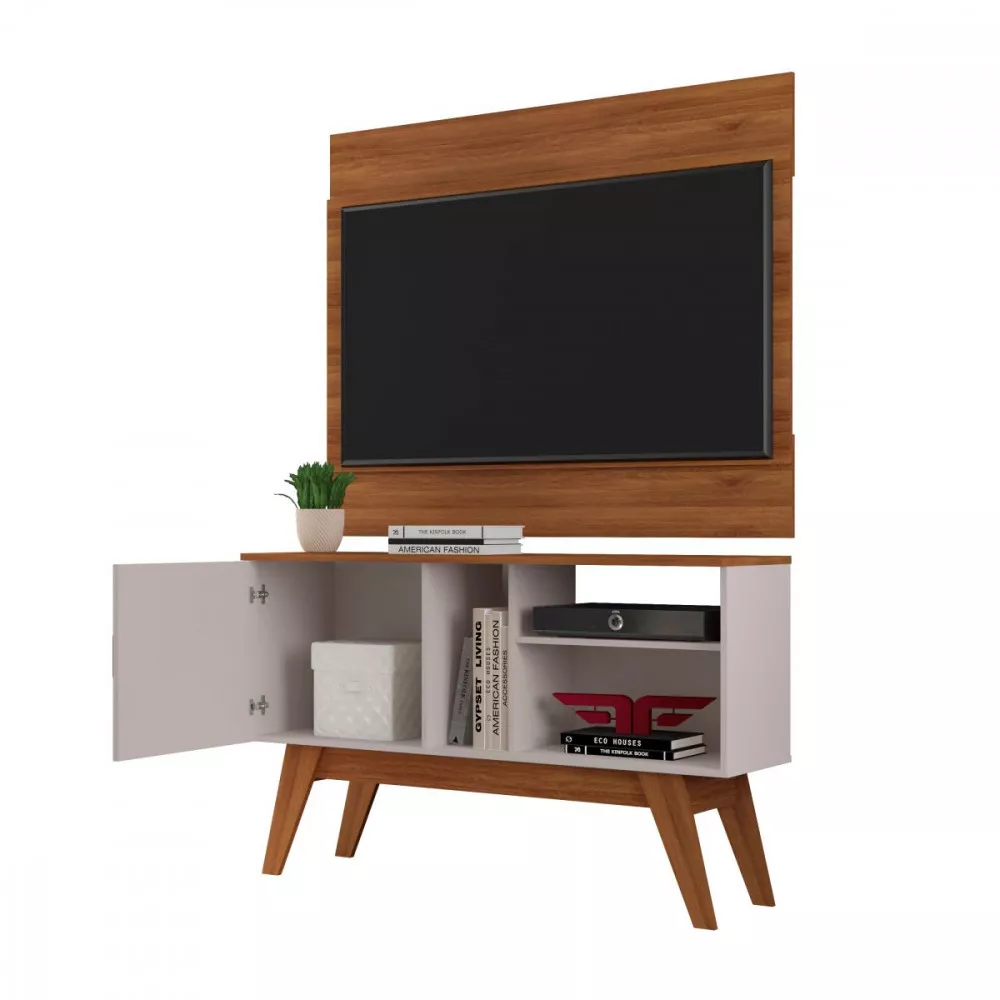 Image 2 of 4 of Rack com Painel para Tv até 42 Polegadas Smart Cali Matte Off White Frade