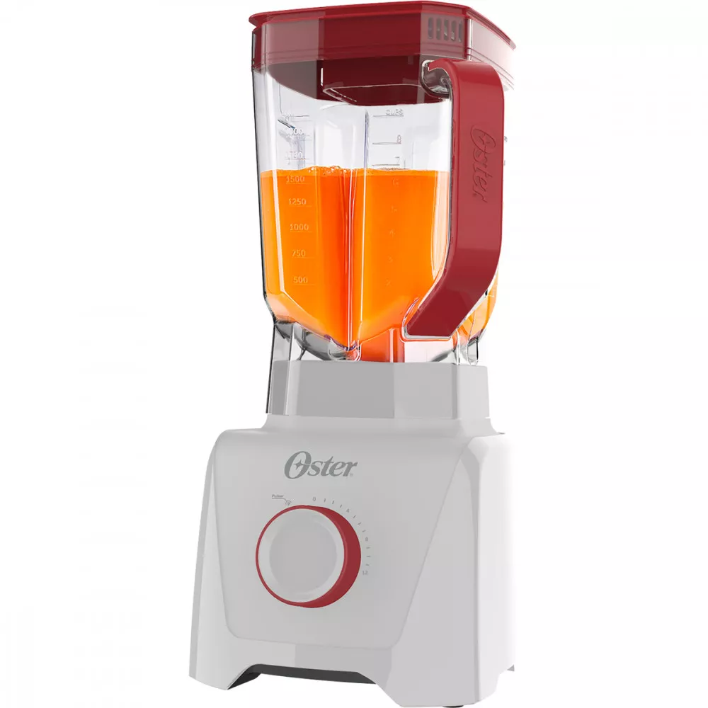 Image 0 of 6 of Liquidificador 3,2L Full 1100w 127v Branco e Vermelho Oster