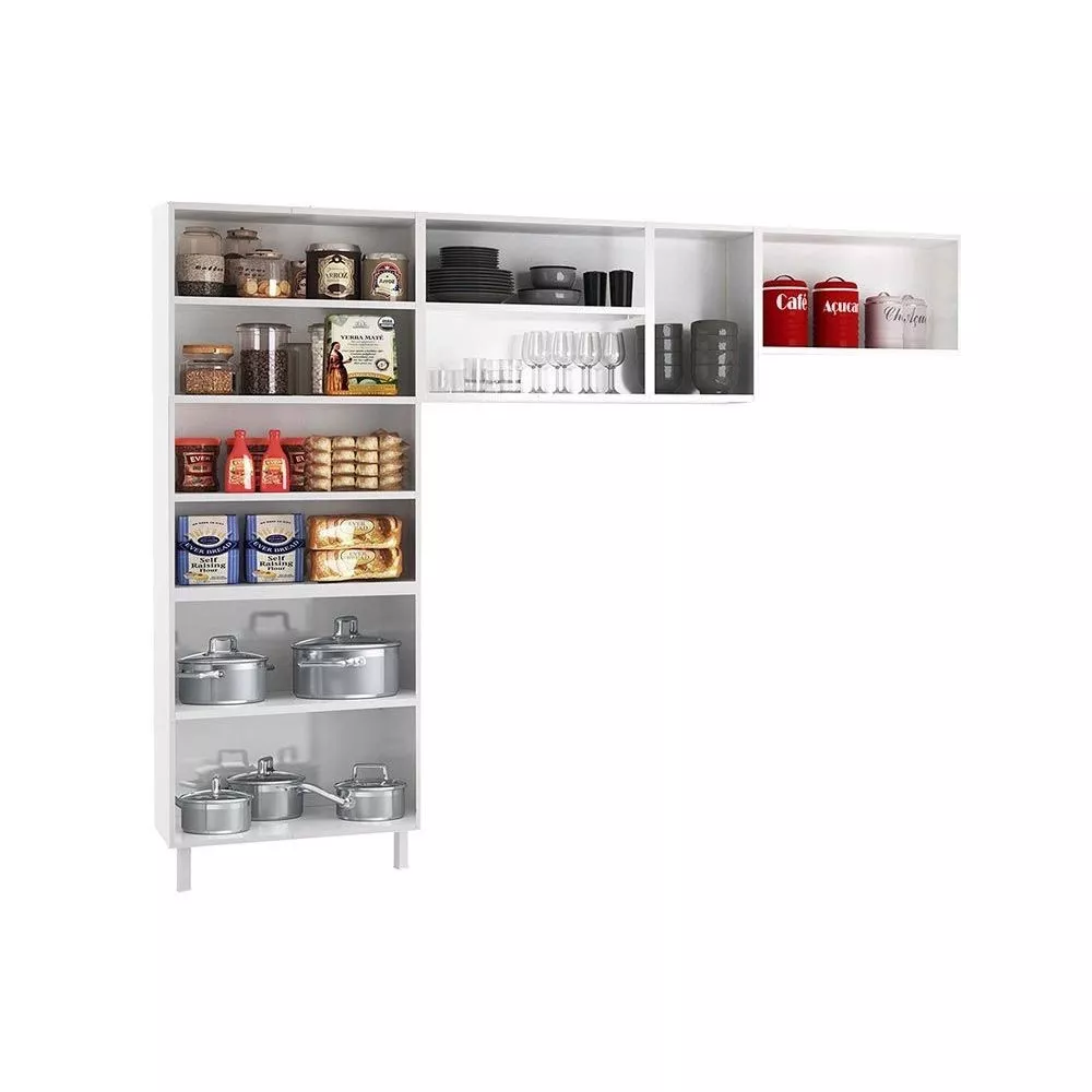 Image 4 of 5 of Armário De Cozinha Compacta Turquesa 3 Peças Aço Telasul