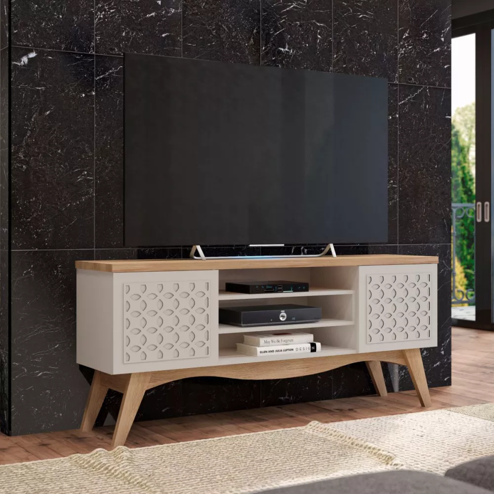 Image 1 of 3 of Rack Lis TV 65 Polegadas Off White Cedro Frade Grappa