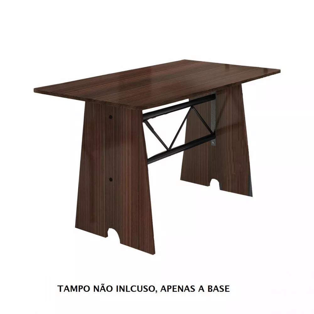 Image 0 of 1 of Base Para Mesa Feita de Ardosia Cor Amadeirada Madmelos