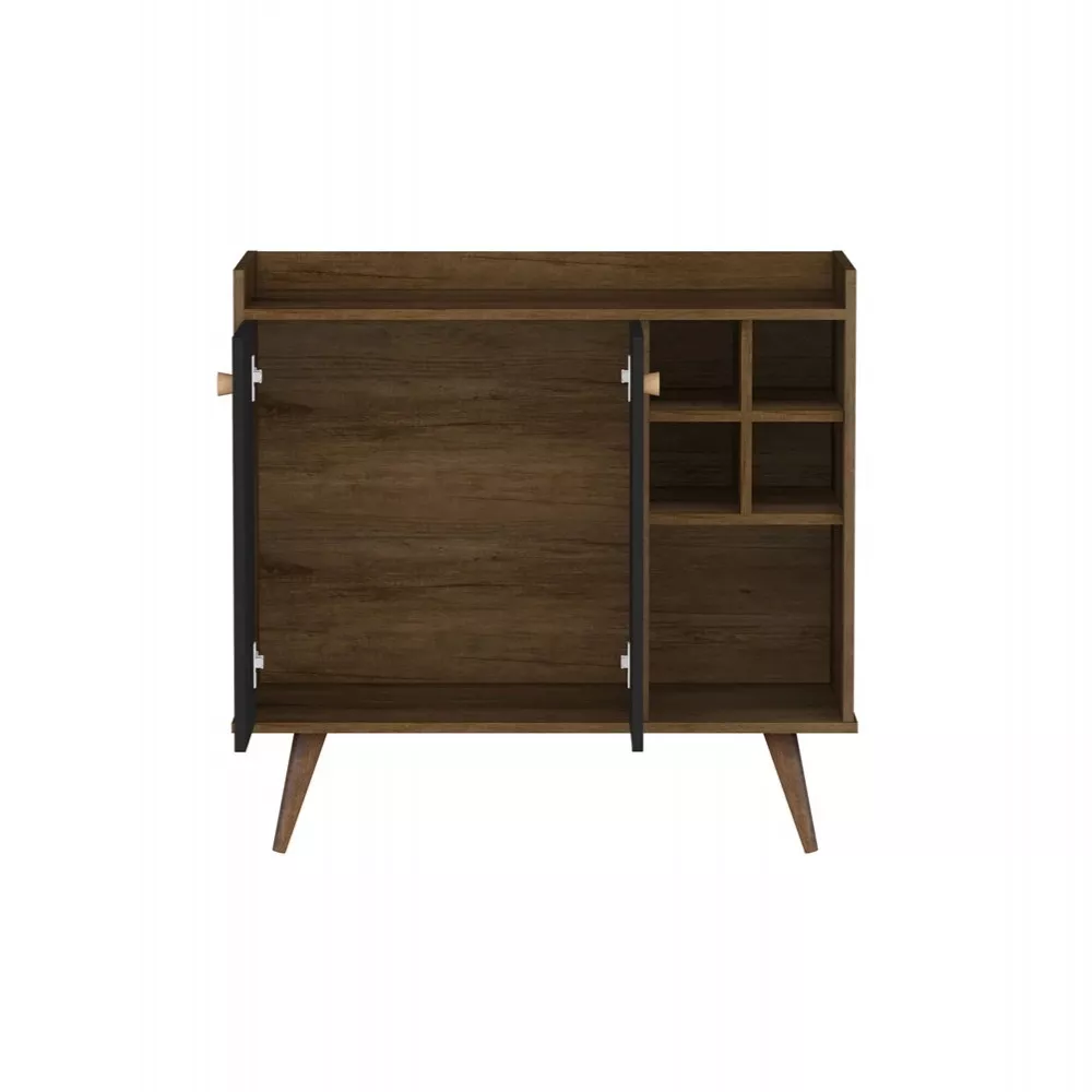 Image 2 of 4 of Aparador Buffet Adega 2 Portas Canela Com Preto 1212 Jb Bechara