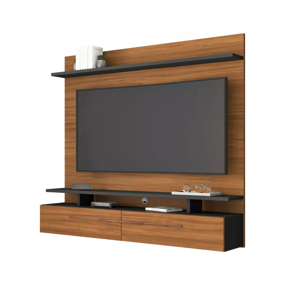 Image 1 of 6 of Painel Para TV Até 65 Polegadas Freijo Trend/Preto Tx Intense Notável