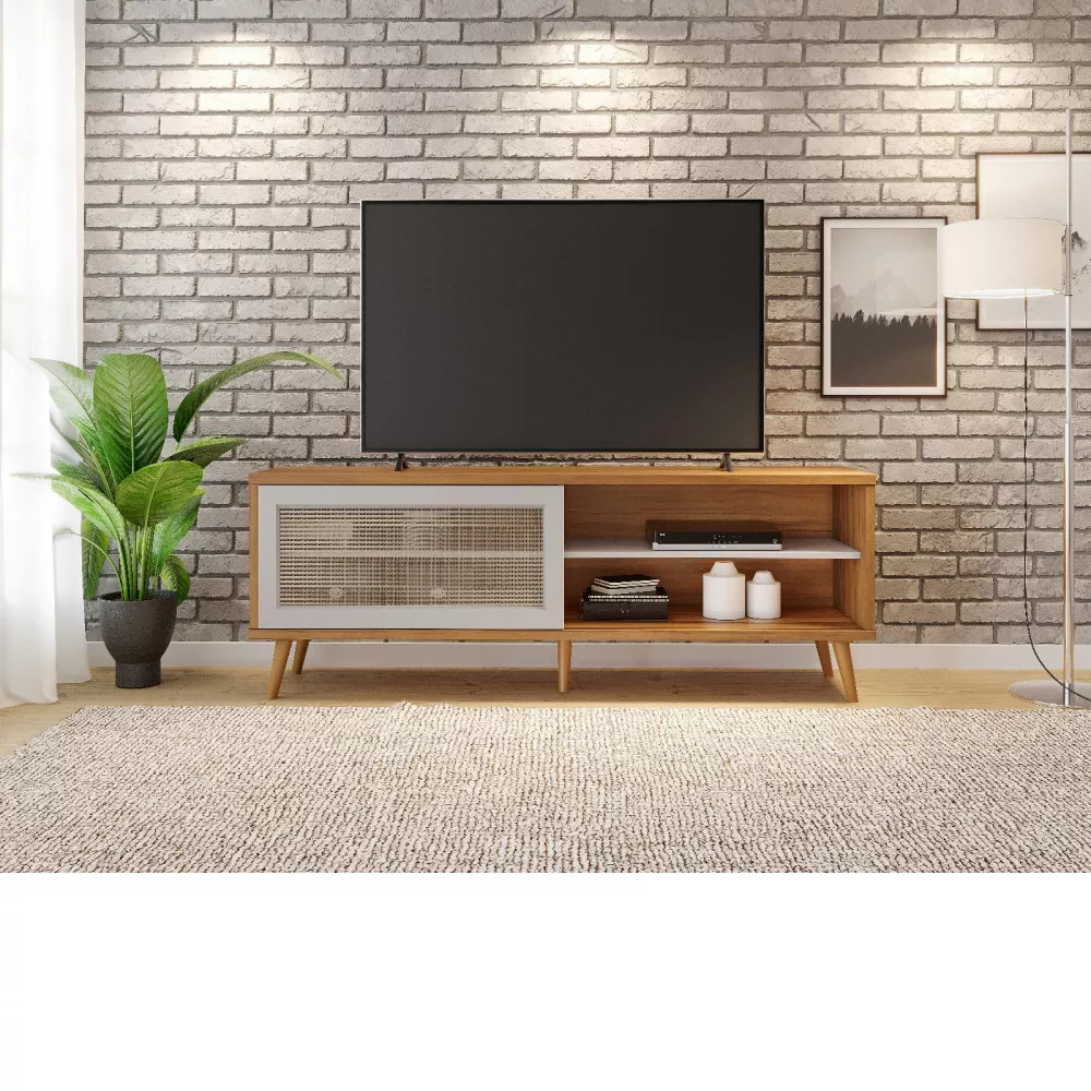Image 1 of 5 of Rack Para TV 60 Polegadas NT 1175 Freijó Trend Off White Notável