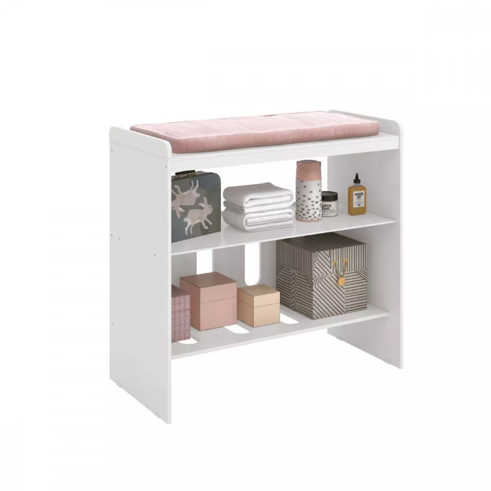 Image 4 of 9 of Mini Berço com Colchão 90x40x8 Zain 3 em 1 Branco Brilho Reller