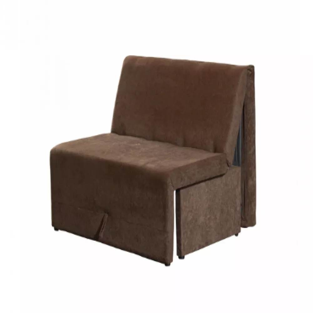 Image 1 of 4 of Sofá-cama 2 Lugares Mirante Veludo Marrom Mamflex