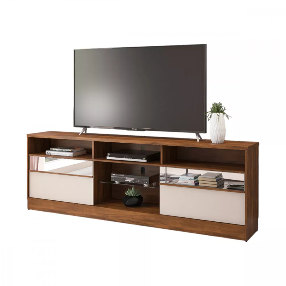 Image 0 of 3 of Rack Berlim para TV de até 55 Polegadas Imbuia com Off White Viero