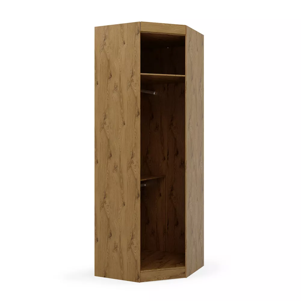 Image 6 of 11 of Guarda Roupa Modulado de Canto Casal Ipe Nobre Genova Batrol