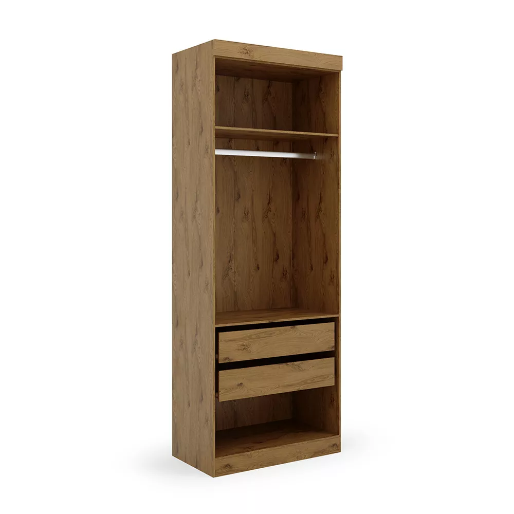 Image 8 of 11 of Guarda Roupa Modulado de Canto Casal Ipe Nobre Genova Batrol