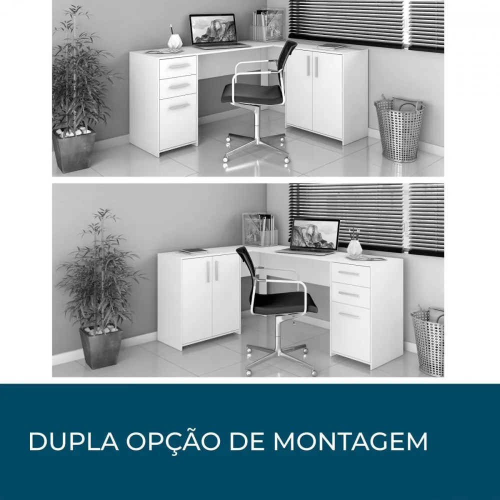 Image 4 of 8 of Escrivaninha De Canto 3 Portas e 2 Gavetas Notável
