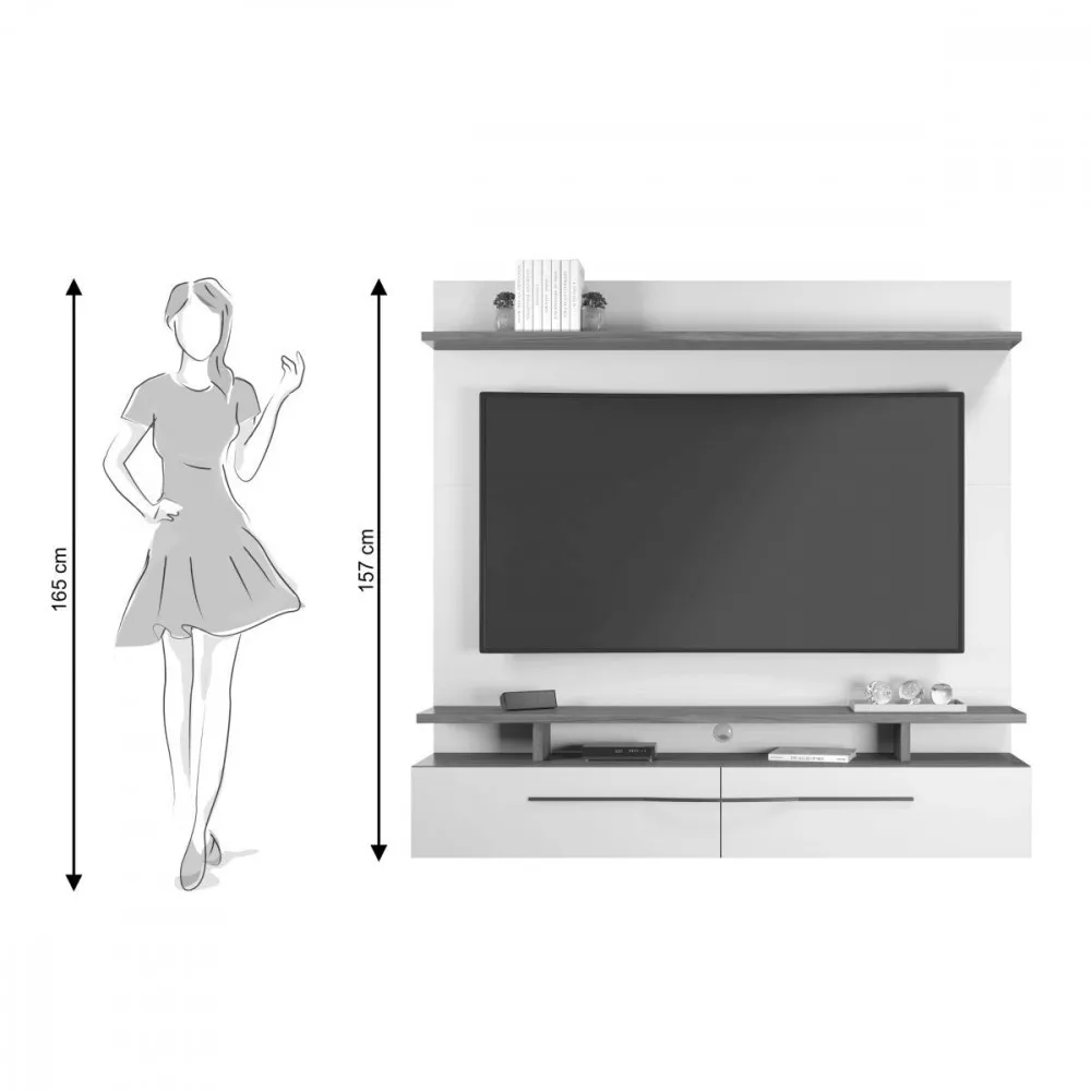 Image 2 of 7 of Painel Para TV Até 65 Polegadas NT 1110 Intense Branco Brilho Notável