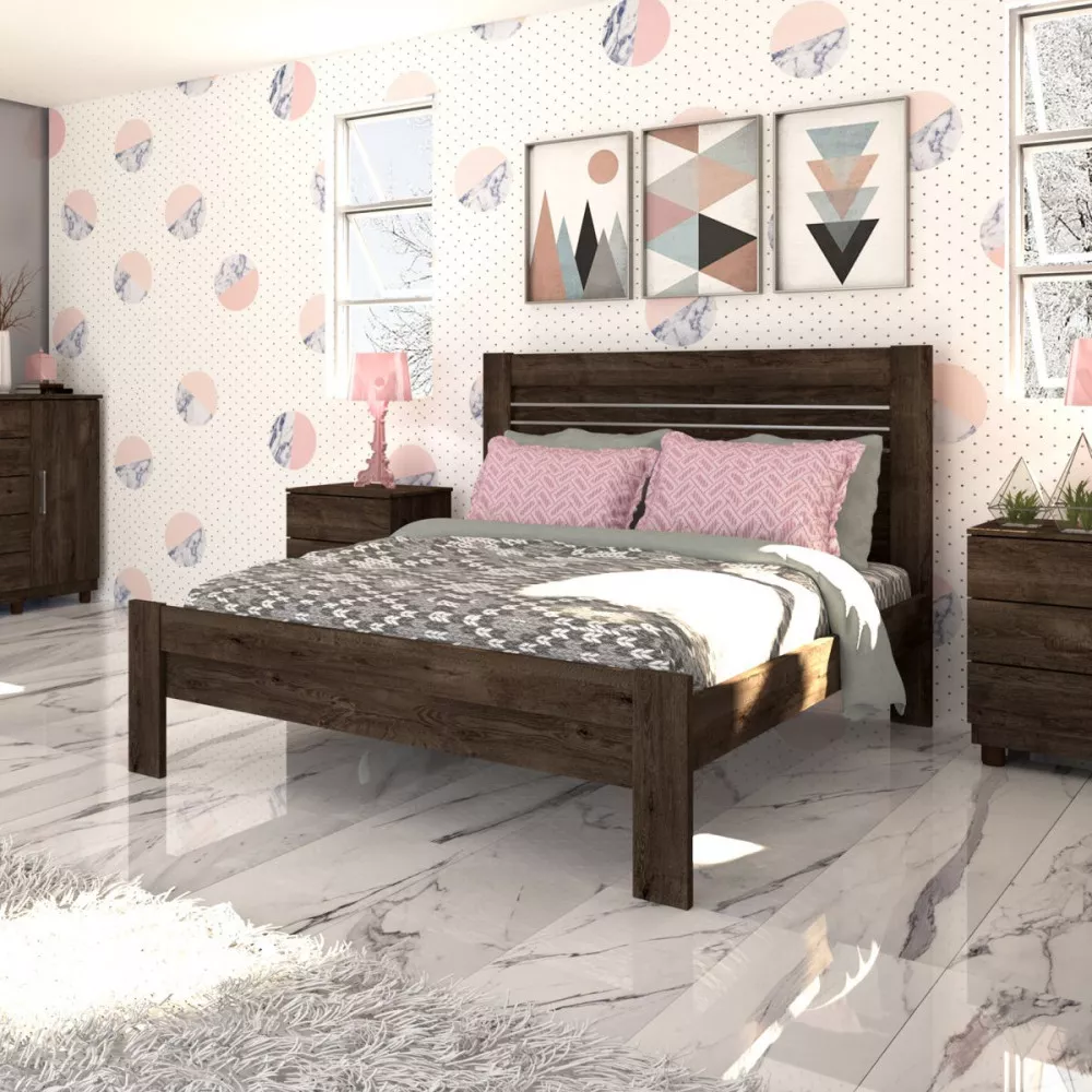 Image 1 of 3 of Cama de Casal Safira Cumaru Rustic Tcil Móveis