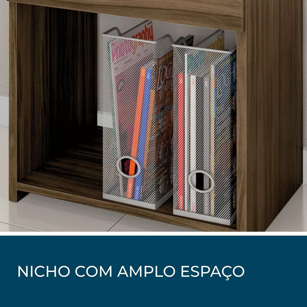 Image 4 of 5 of Escrivaninha Office 2 Gavetas Nogal Trend Notável