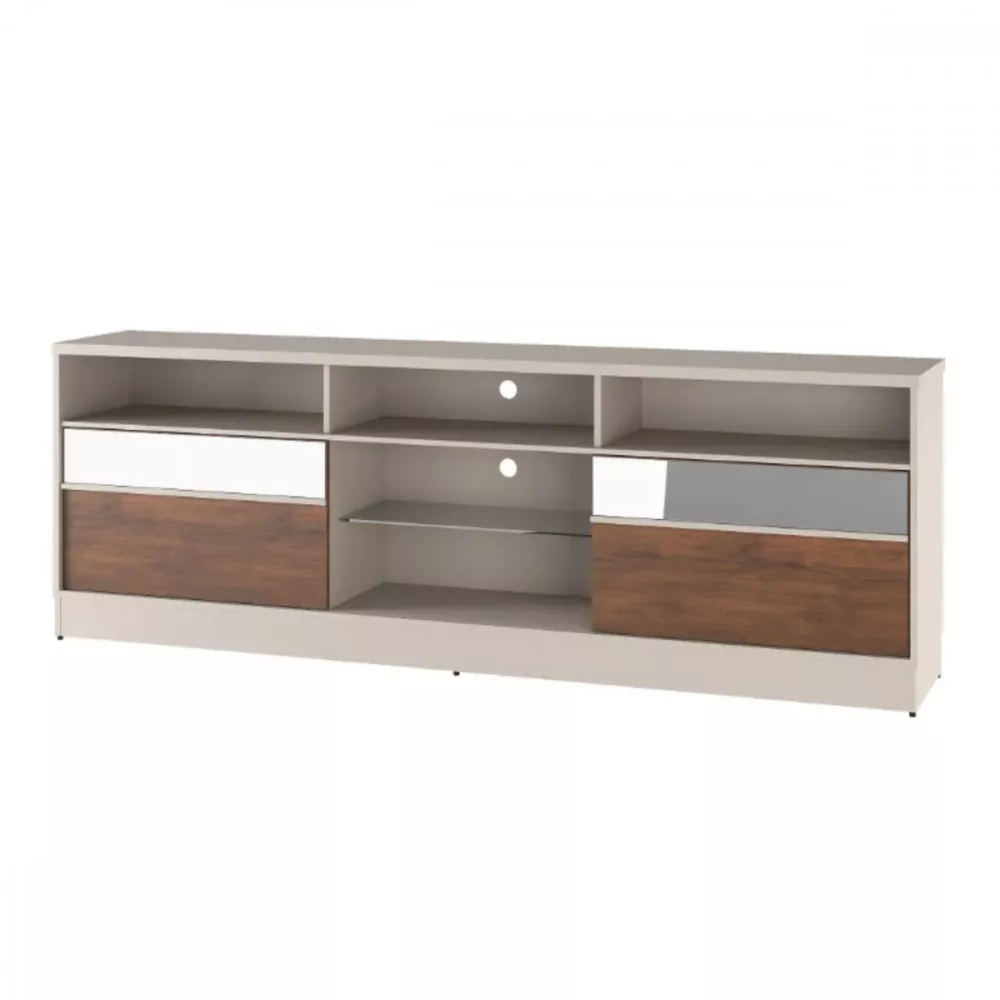 Image 1 of 2 of Rack Sidney para TV de ate 55 Polegadas Off White Imbuia Viero