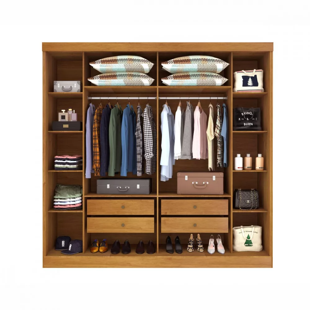Image 1 of 4 of Guarda Roupa 6 Portas Veneza Cinamomo Off White Tcil