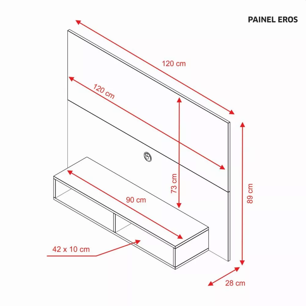 Image 6 of 7 of Painel para TV Até 49 Polegadas Eros Notavel