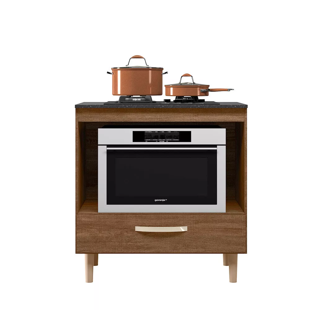 Image 0 of 3 of Balcao Cooktop e Forno Com 1 Gaveta Evora Rustico Nicioli
