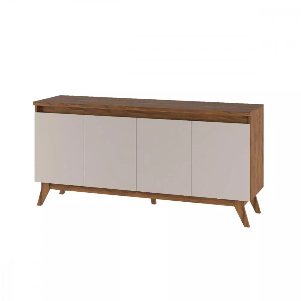 Image 1 of 4 of Aparador Buffet Filipe 4 Portas Imbuia Off White Viero