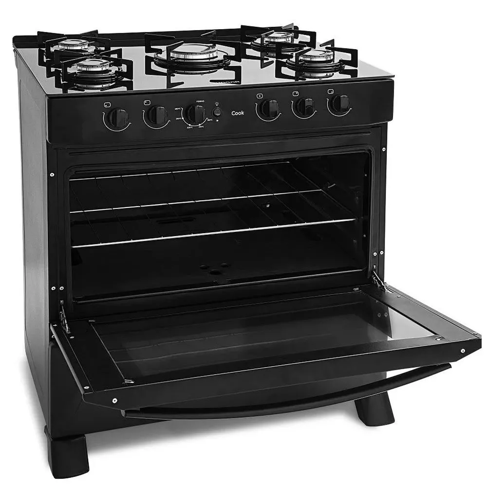 Image 6 of 7 of Fogão de Piso Cook Mesa de Vidro Botões Front Control 5 Queimadores Suggar