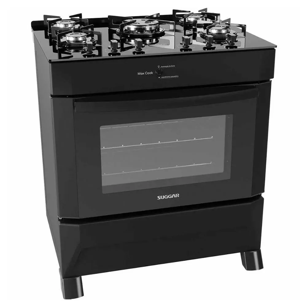 Image 1 of 4 of Fogão de Piso Suggar Max Cook Botões Top Control 5 Queimadores