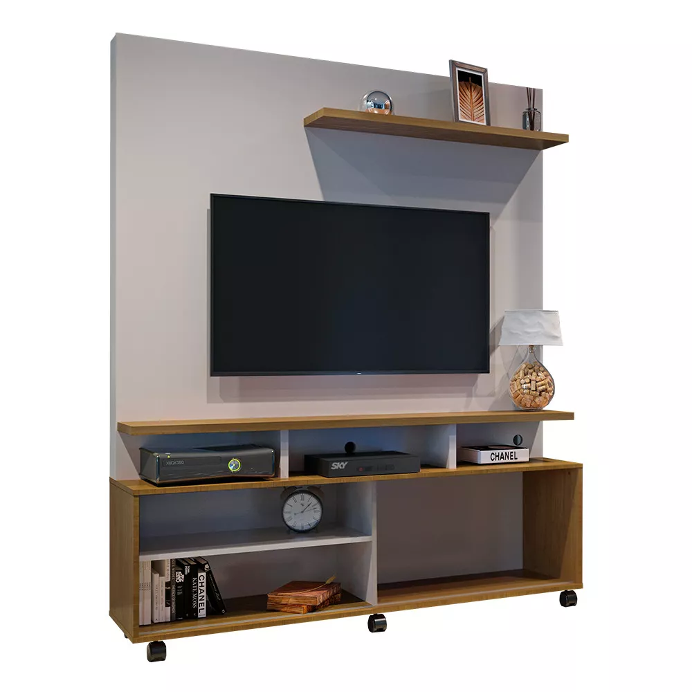 Image 2 of 5 of Estante Home Star 1 Porta 3 Prateleiras 3 Nichos Valdemoveis