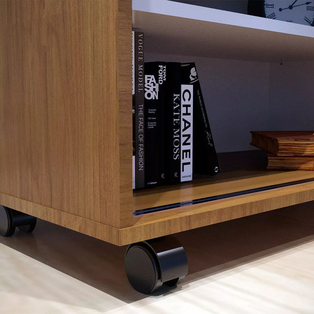 Image 4 of 5 of Estante Home Star 1 Porta 3 Prateleiras 3 Nichos Valdemoveis