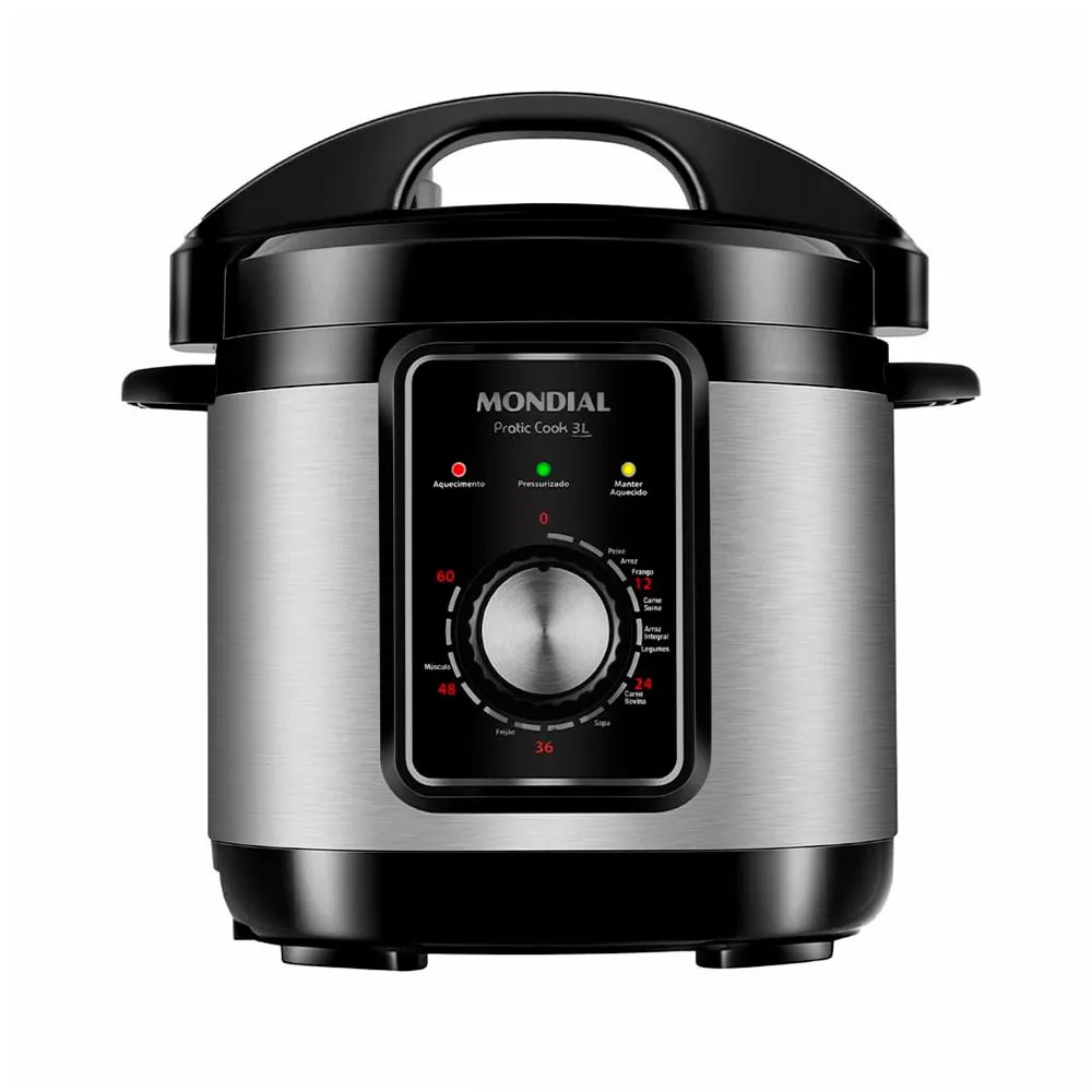Image 0 of 6 of Panela de Pressão Elétrica Mondial 3 Litros Pratic Cook PE-47-3L-I