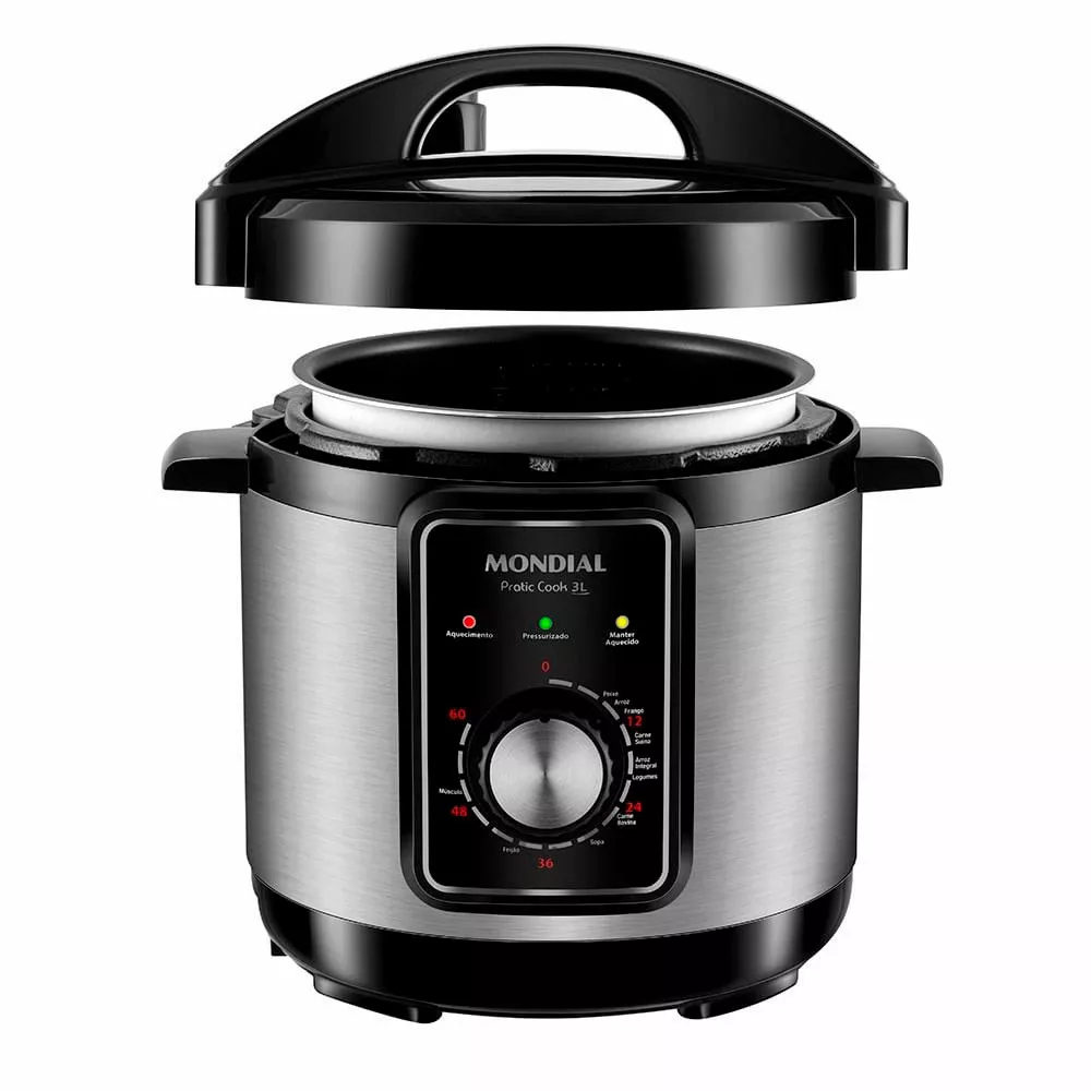Image 3 of 6 of Panela de Pressão Elétrica Mondial 3 Litros Pratic Cook PE-47-3L-I