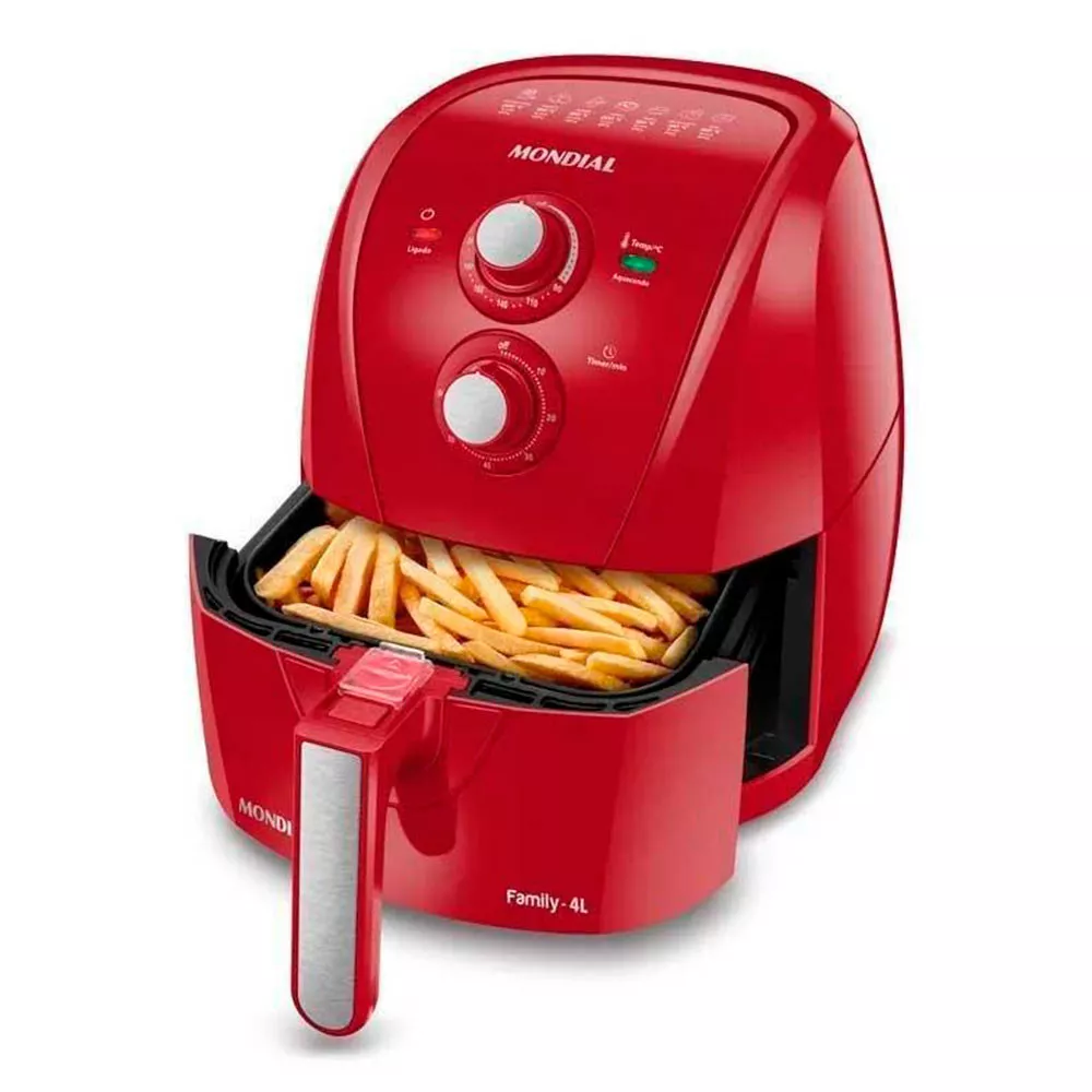 Image 2 of 6 of Fritadeira Elétrica sem Óleo Air Fryer AFN-40-FR 4 Litros 1500W Mondial