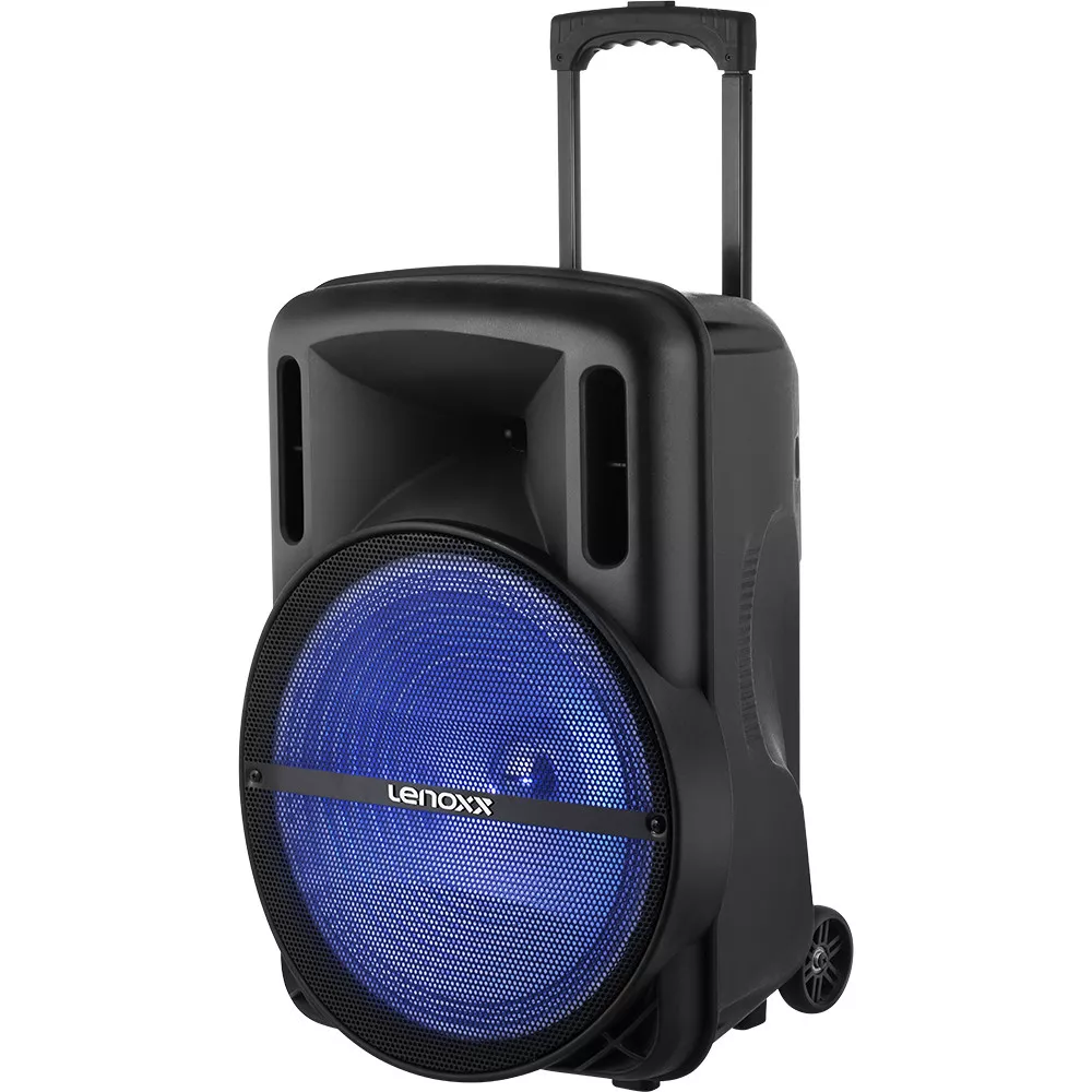 Image 1 of 3 of Caixa Amplificada 500W Woofer 15 BTH FM LED Bateria Lenoxx CA350