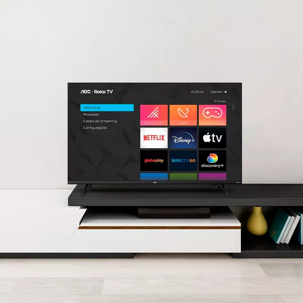 Image 0 of 5 of Smart Tv 43 Polegadas Led Full HD Roku Aoc