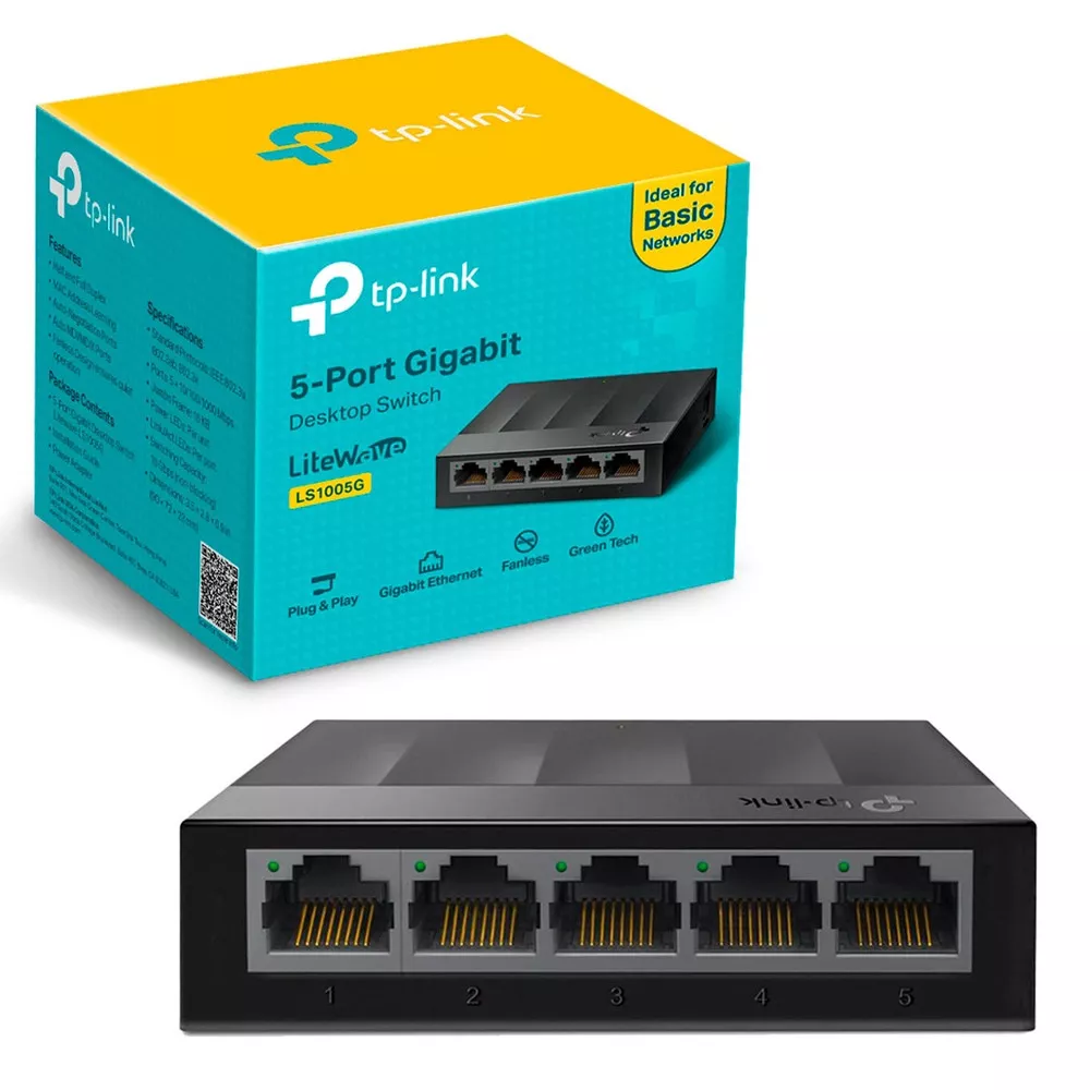 Image 0 of 1 of Switch Tp-link 5 portas 10/100/1000 mbps de mesa LS1005G