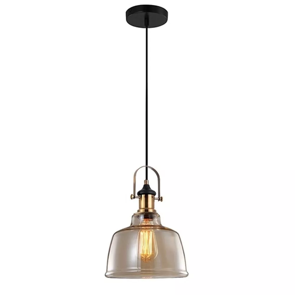 Image 0 of 1 of Luminária Pendente Vintage Soho Ambar Red 225mm para 1 Lâmpada Blumenau