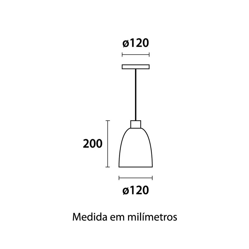 Image 2 of 4 of Pendente Curvas Conhaque 1xE27 Blumenau 89111132