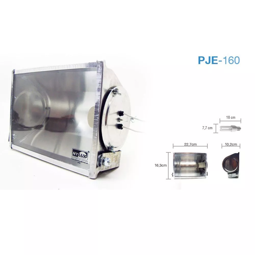 Image 0 of 1 of Refletor Para Lâmpada 160w E-27 Lat Estampada Nylux