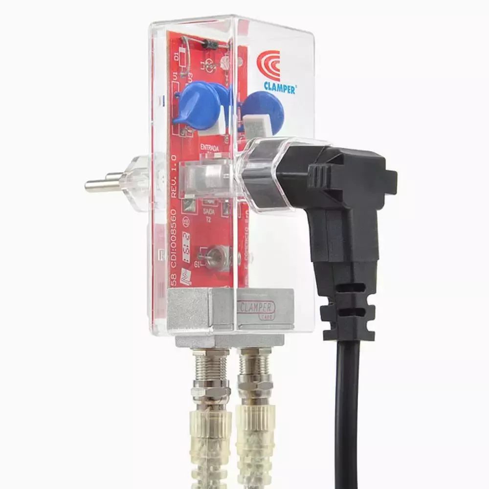 Image 2 of 3 of DPS 1 Tomada Energia + Cabo Coaxial e Tv Clamper