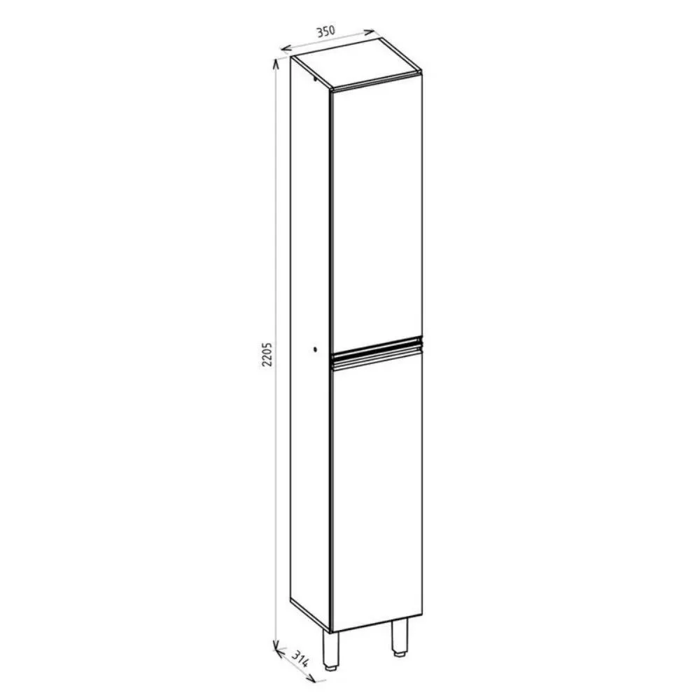 Image 2 of 3 of Paneleiro Kali Premium 350x2205x314 2pta Fechada Nicioli